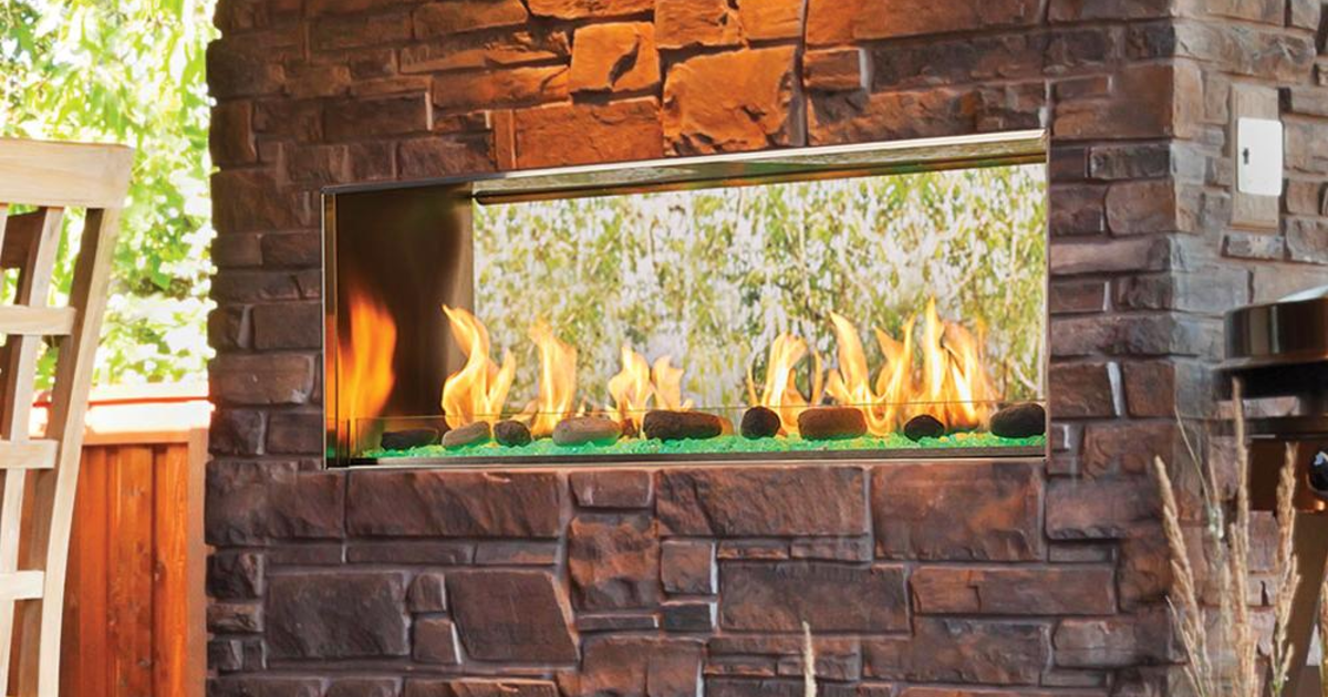 Lanai See-Through Outdoor Gas Fireplace | Heatilator